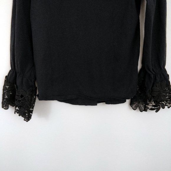 See by Chloe Black Lace Trimmed Blouse XS - Picture 6 of 8